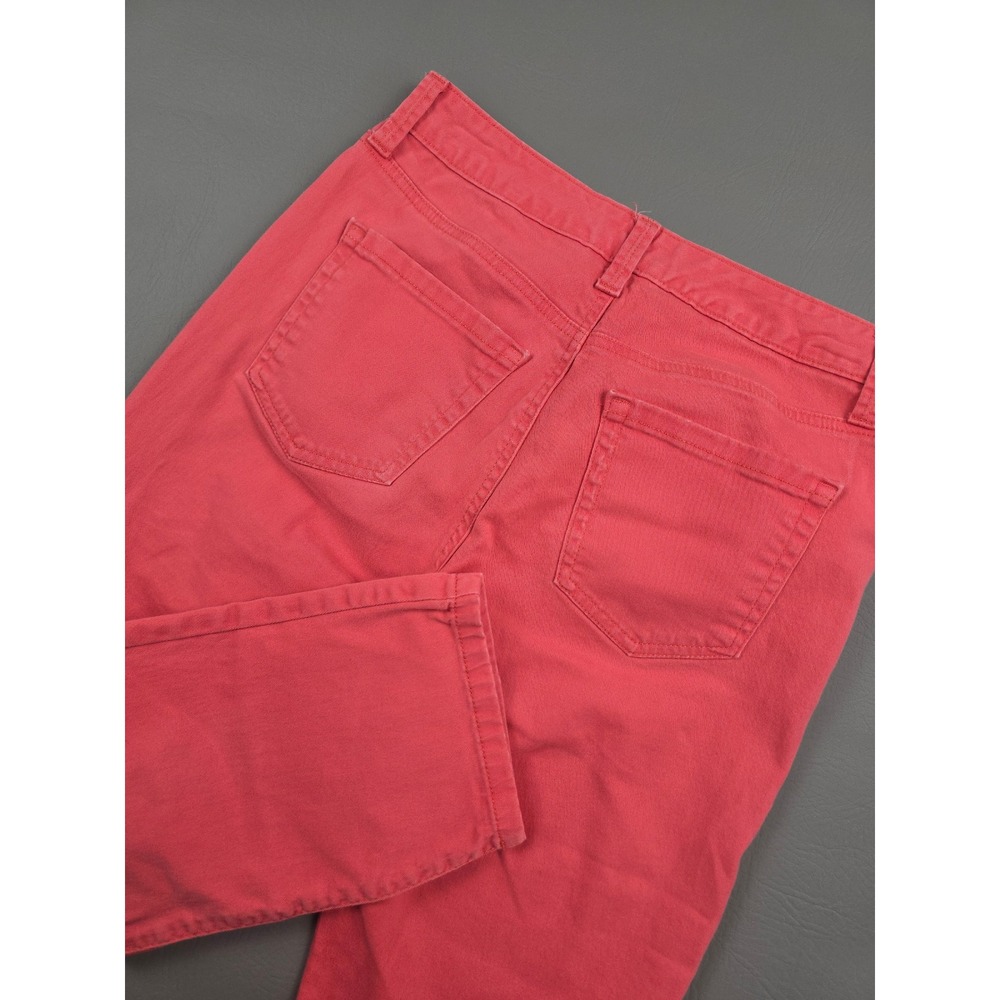 Charter Club Bristol Capri Pants Womens 4 Coral Pink Cropped Straight Leg Cotton